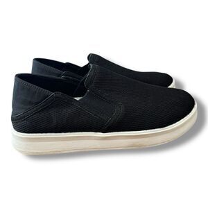 Olukai Ki'ihele Slip-On Sneakers Comfort Shoes Black Lightweight Women’s Size 8